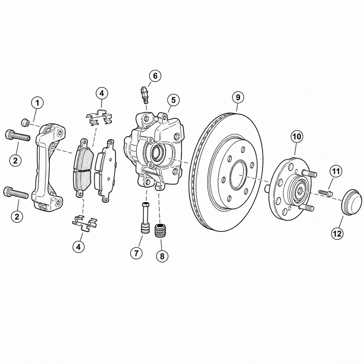 OE brake exploded diagram thumbnail